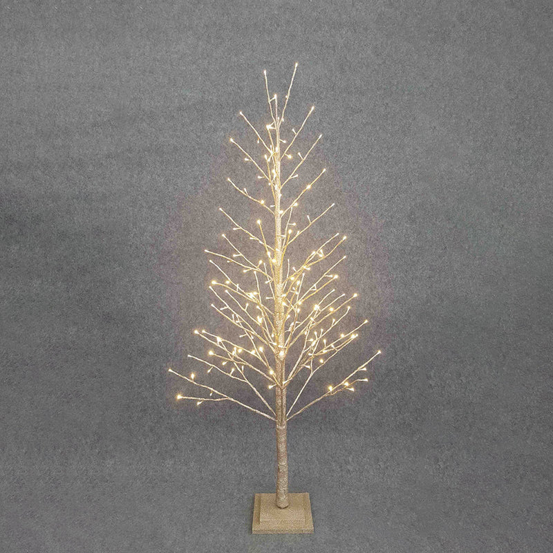 BOWRING - Champagne Glitter Tree 150cm/59in | 186 Warm White LED Lights