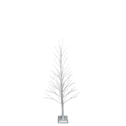 BOWRING - Silver Glitter Tree 150cm/59in | 186 Warm White LED Lights