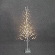 BOWRING - Silver Glitter Tree 150cm/59in | 186 Warm White LED Lights