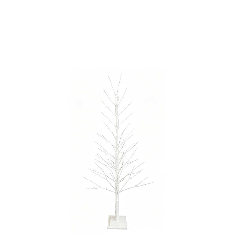 BOWRING - White Glitter Tree 150cm/59in | 186 Warm White LED Lights