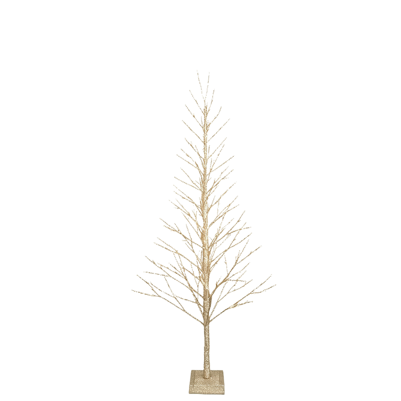 BOWRING - Champagne Glitter Tree 210cm/83in | 306 Warm White LED Lights