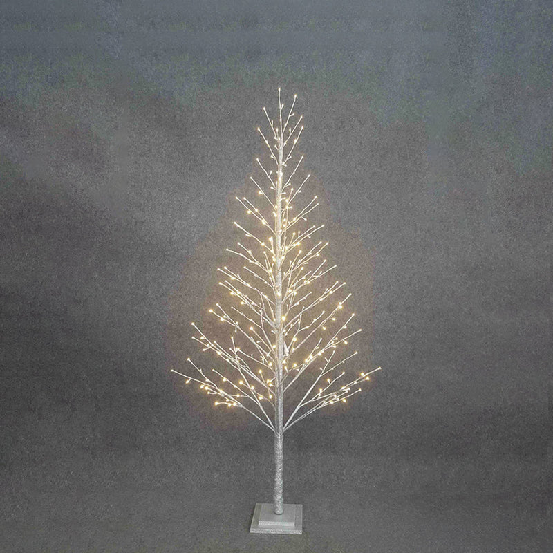 BOWRING - Silver Glitter Tree 210cm/83in | 306 Warm White LED Lights
