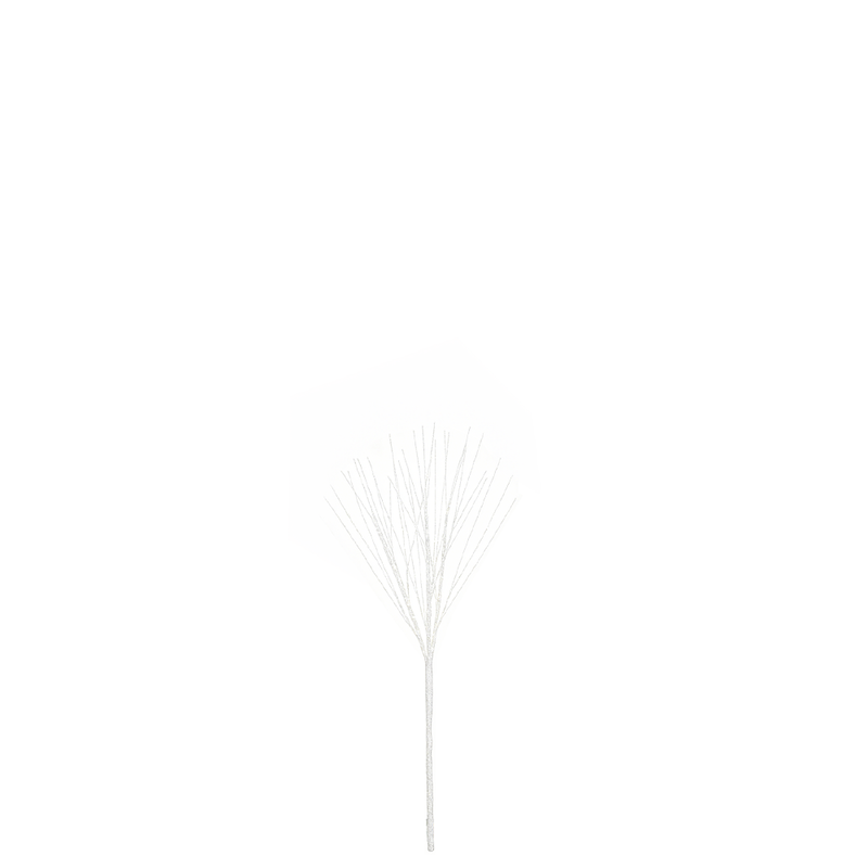 BOWRING - White Glitter Branch 100cm/39in | 99 Warm White Lights