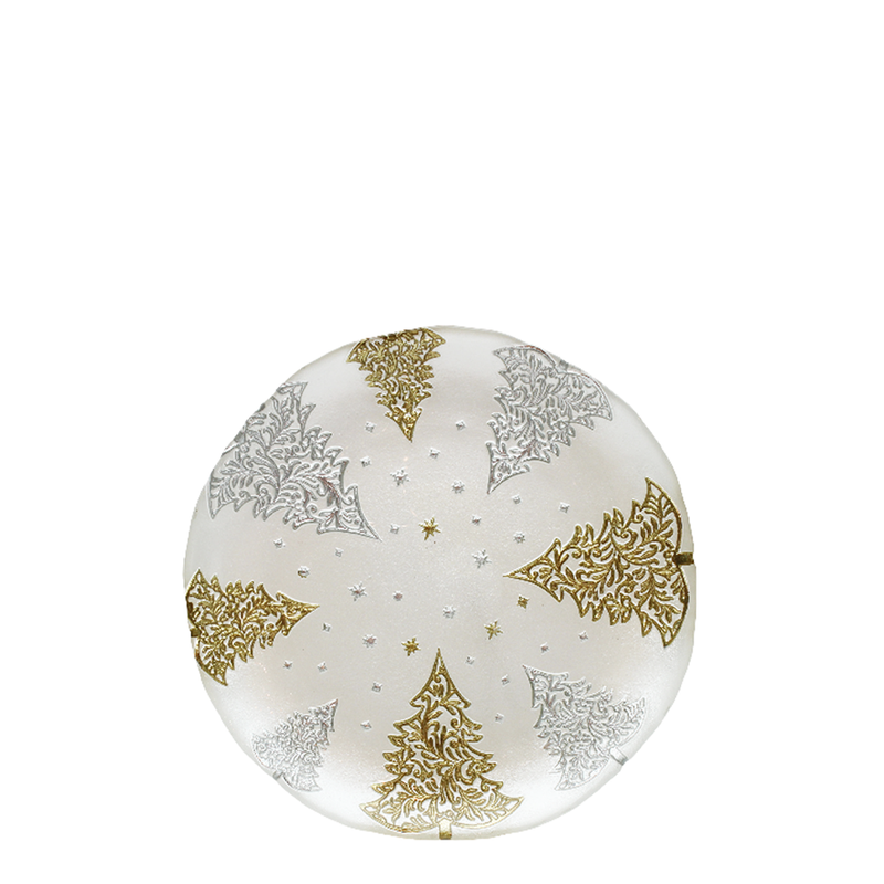 BOWRING - Forest Dream 21cm Glass Plate, Gold & Silver