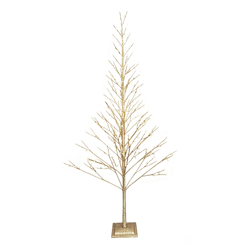 BOWRING - Champagne Glitter Tree 270cm/106in |360 Warm White LED Lights