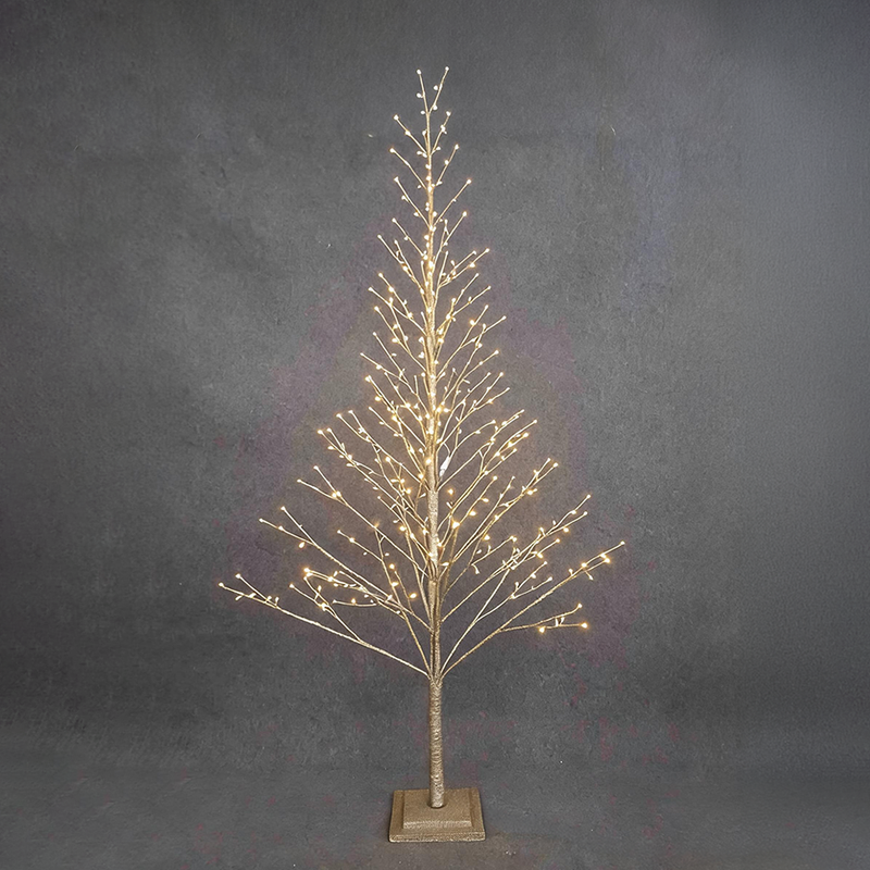 BOWRING - Champagne Glitter Tree 270cm/106in |360 Warm White LED Lights