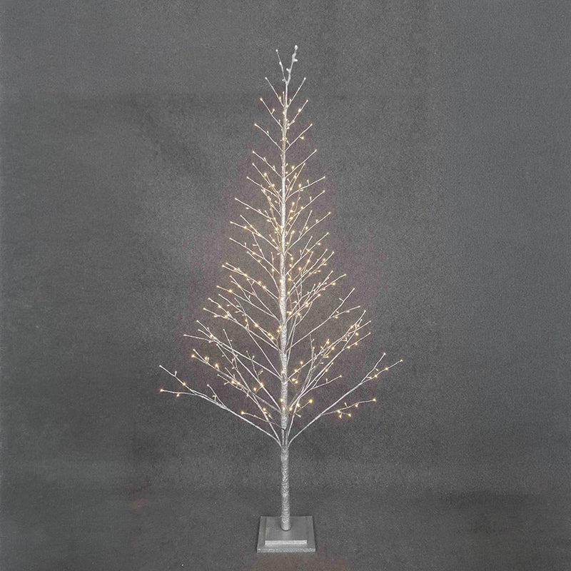 BOWRING - Silver Glitter Tree 270cm/106in |360 Warm White LED Lights