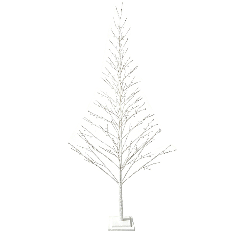 BOWRING - White Glitter Tree 270cm/106in |360 Warm White LED Lights