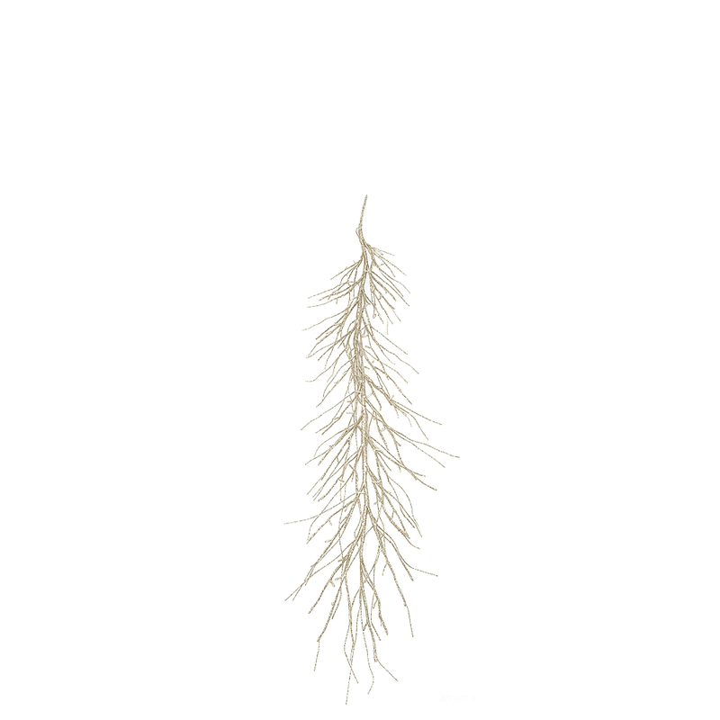 BOWRING - Champagne Glitter Garland with Remote 180cm/71" | 126 Warm White LED Lights