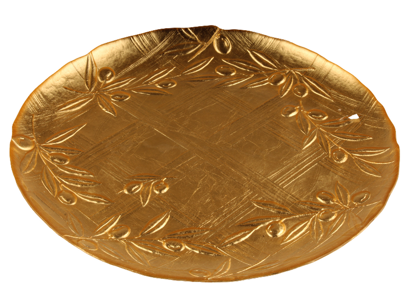 BOWRING - Toscana 33cm Gold Leaf Plate