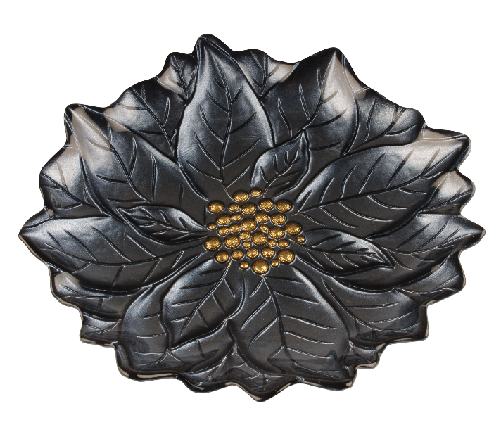 BOWRING - Poinsettia 23cm Plate - Blue