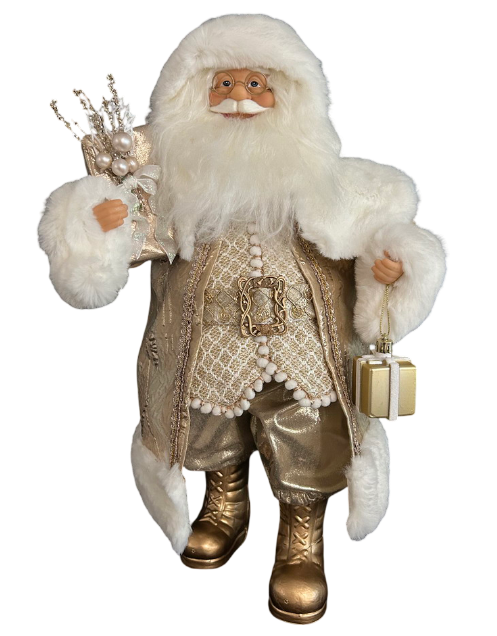 BOWRING - Enchanted Santa 45cm with Champagne Coat