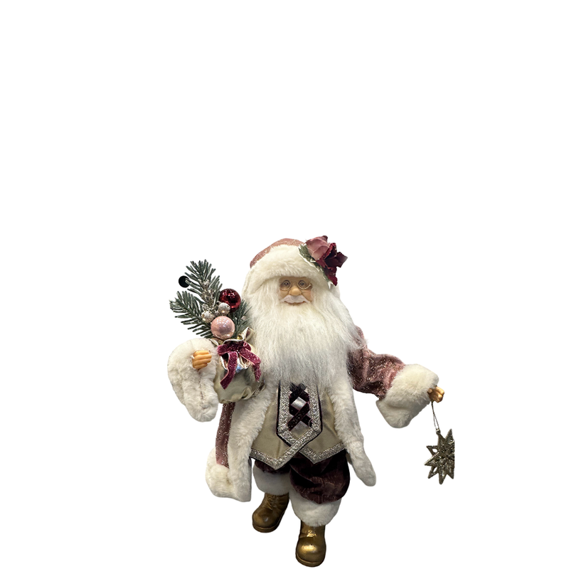 BOWRING - Festive Santa 45cm with Blush Coat