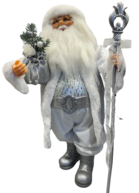 BOWRING - Dazzle Santa 80cm with Silver Coat