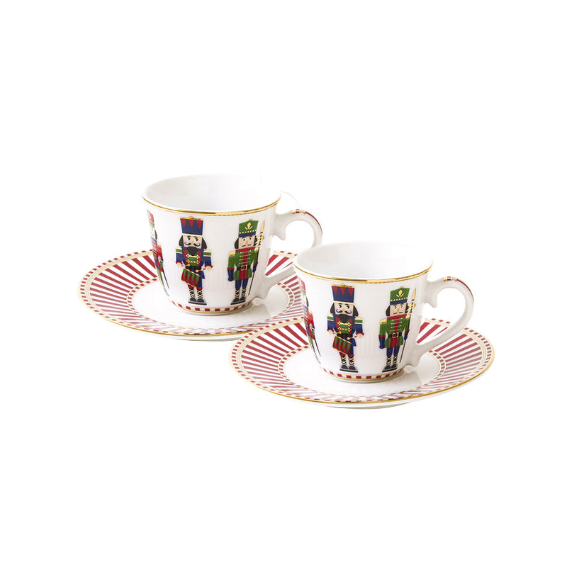 Easy Life - Nutcracker 80ml (2.7oz) Espresso Cup & Saucer Set of 2