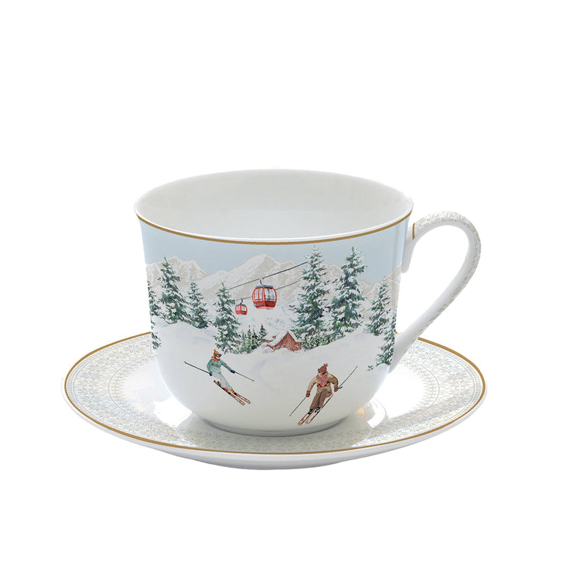 Easy Life - Chalet 400ml (13.5oz) Breakfast Cup & Saucer