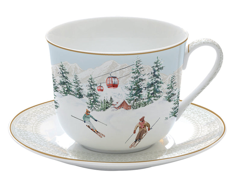 Easy Life - Chalet 400ml (13.5oz) Breakfast Cup & Saucer