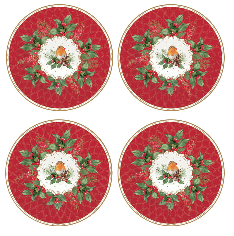 Easy Life - Christmas Berries 19cm (7.5in) Plates Set of 4
