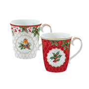 Easy Life - Christmas Berries 275ml(9.3oz) Mugs Set of 2