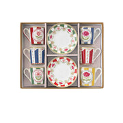 Easy Life - Flowery 100ml (3.4oz) Espresso Cup & Saucer Set of 6
