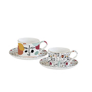 Easy Life - Modernism 240ml (8oz) Cups & Saucers Set of 2