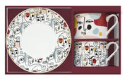 Easy Life - Modernism 240ml (8oz) Cups & Saucers Set of 2