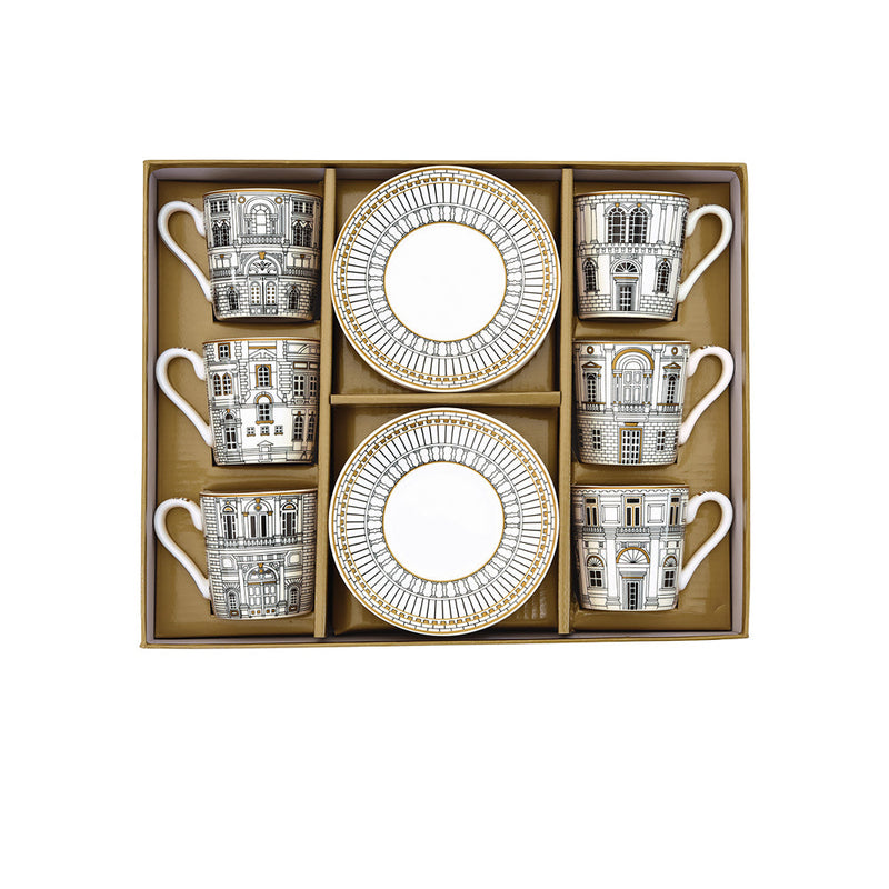 Easy Life - Palazzo 100ml (3.4oz) Espresso Cup & Saucer Set of 6