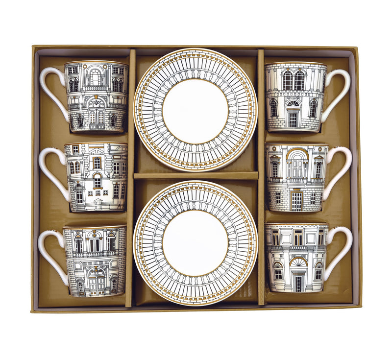 Easy Life - Palazzo 100ml (3.4oz) Espresso Cup & Saucer Set of 6