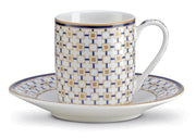 Pozzi Milano - POZZI Charles 80ml (2.7oz) Espresso Cup & Saucer Set of 2