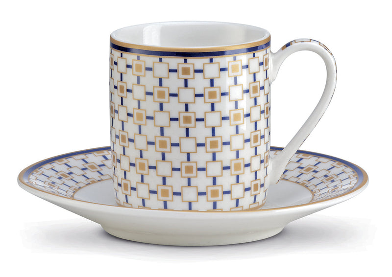 Pozzi Milano - POZZI Charles 80ml (2.7oz) Espresso Cup & Saucer Set of 2
