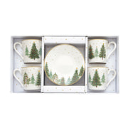 Easy Life - Festive Trees 100ml (3.4oz) Espresso Cup & Saucer Set of 4