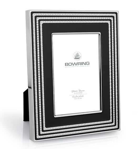 BOWRING - Carson Black/Silver Accent 3.5 x 5in Frame