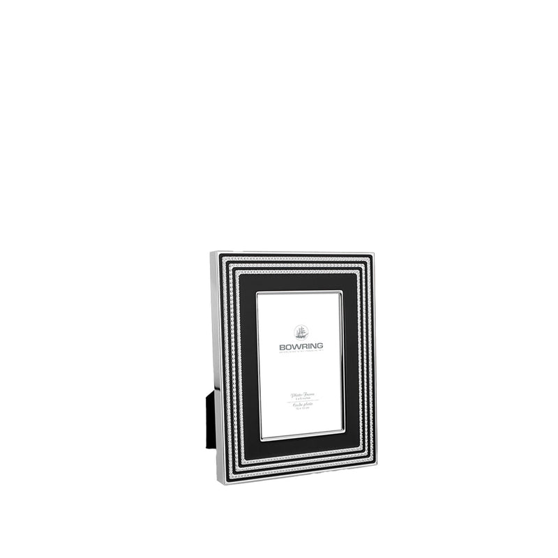 BOWRING - Carson Black/Silver Accent 3.5 x 5in Frame