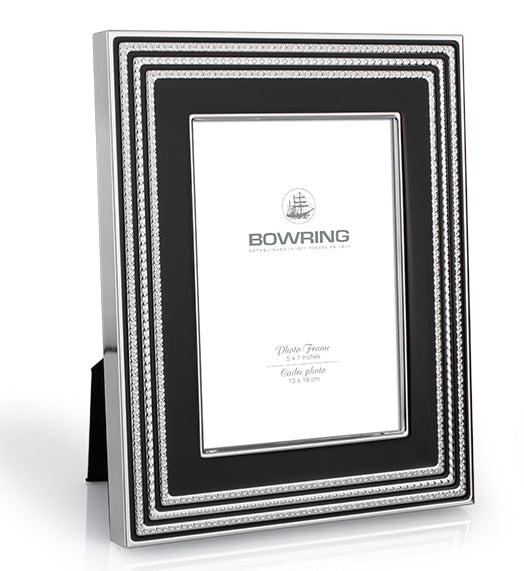 BOWRING - Carson Black/Silver Accent 5 x 7in Frame