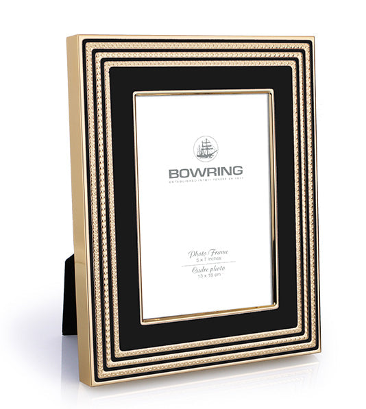 BOWRING - Carson Black/Gold Accent 5 x 7in Frame