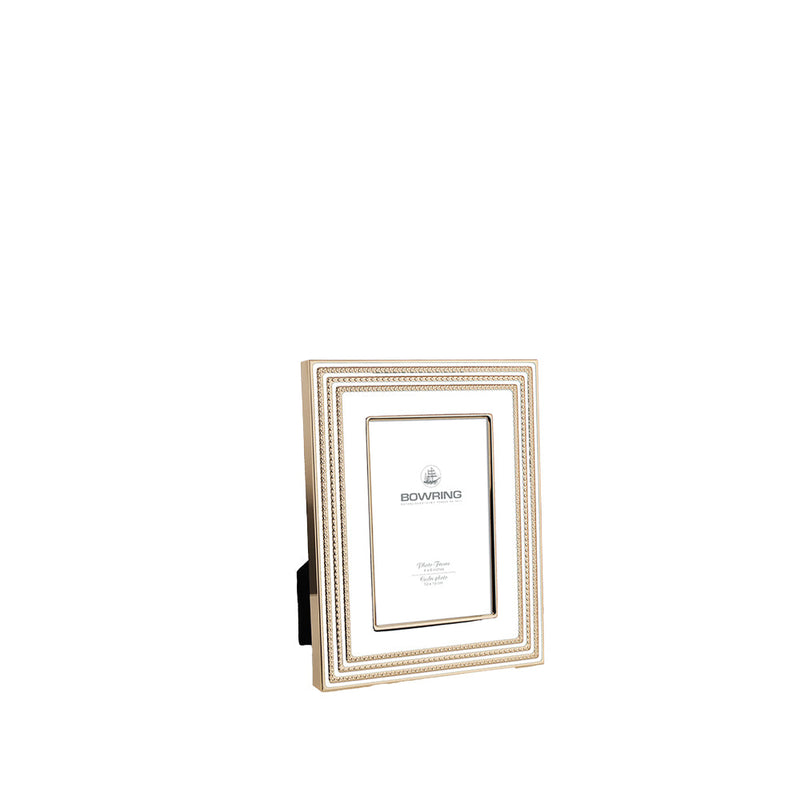 BOWRING - Carson White/Gold Accent 3.5 x 5in Frame