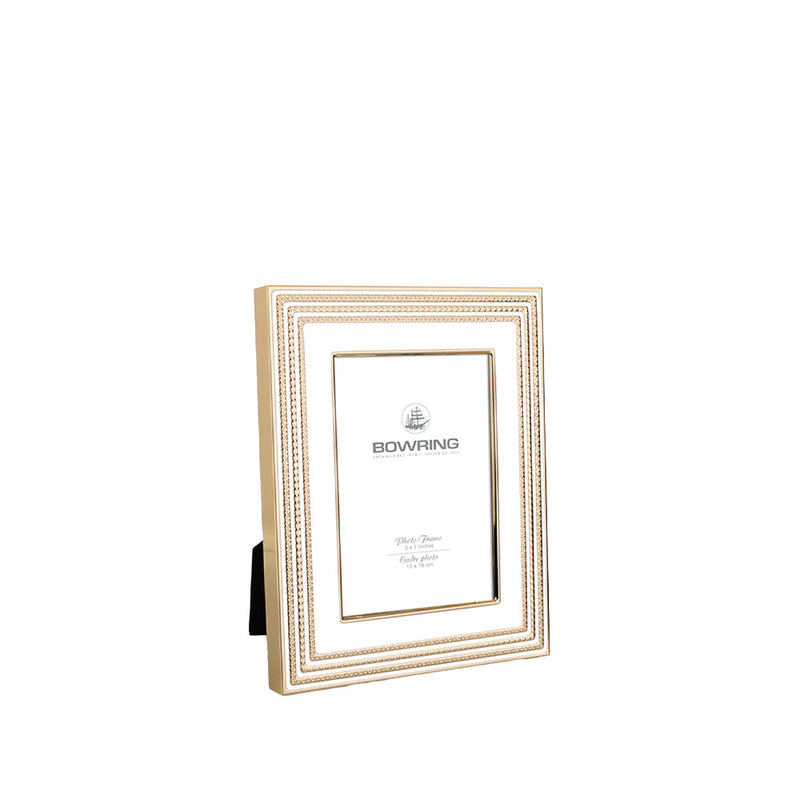 BOWRING - Carson White/Gold Accent 5 x 7in Frame