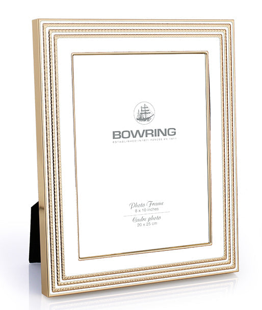 BOWRING - Carson White/Gold Accent 8 x 10in Frame