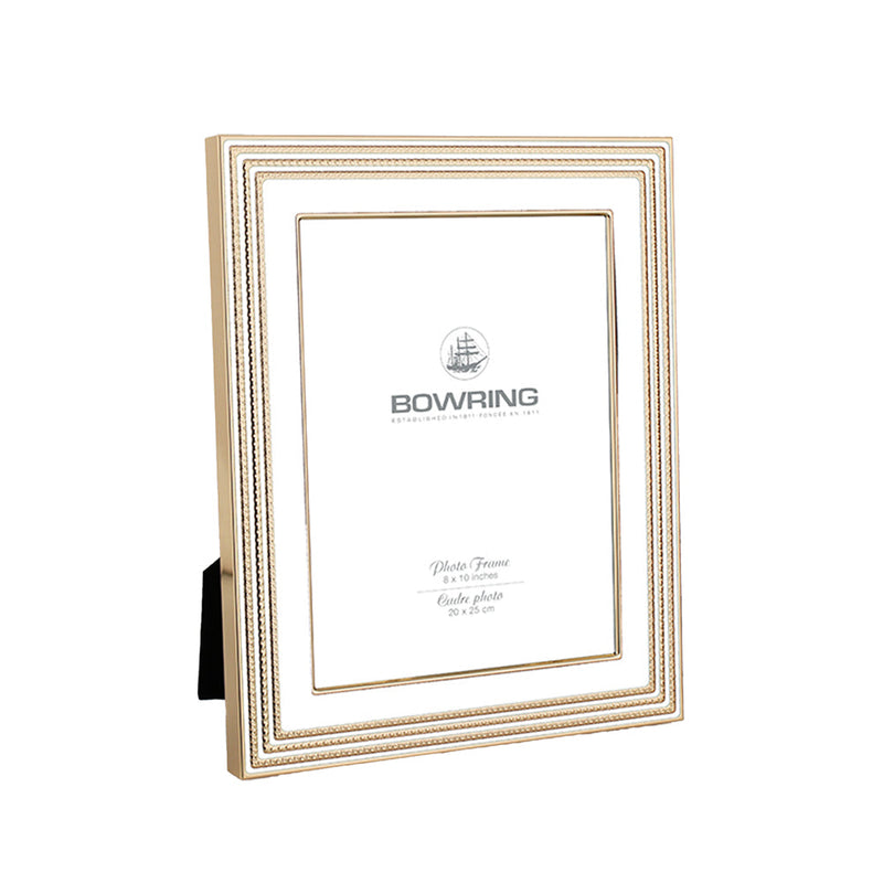 BOWRING - Carson White/Gold Accent 8 x 10in Frame