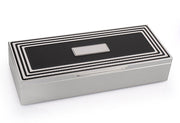BOWRING - Carson Trinket Box Black/Silver Accent