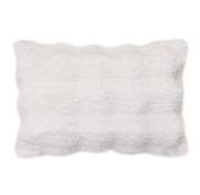 BOWRING - Plush Faux Fur 12" x 18" Pillow, Ivory