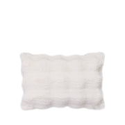 BOWRING - Plush Faux Fur 12" x 18" Pillow, Ivory