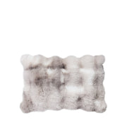 BOWRING - Plush Faux Fur 12" x 18" Pillow,Warm Grey