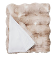 BOWRING - Plush Faux Fur 50" x 60" Throw,CARAMEL
