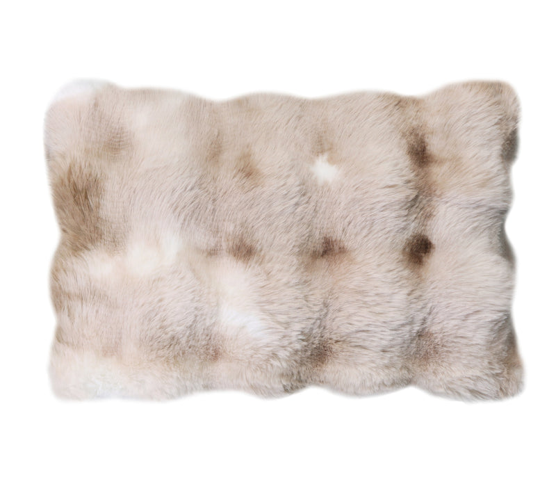 BOWRING - Plush Faux Fur 12" x 18" Pillow,CARAMEL