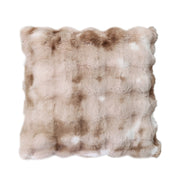 BOWRING - Plush Faux Fur 22" x 22" Pillow,CARAMEL