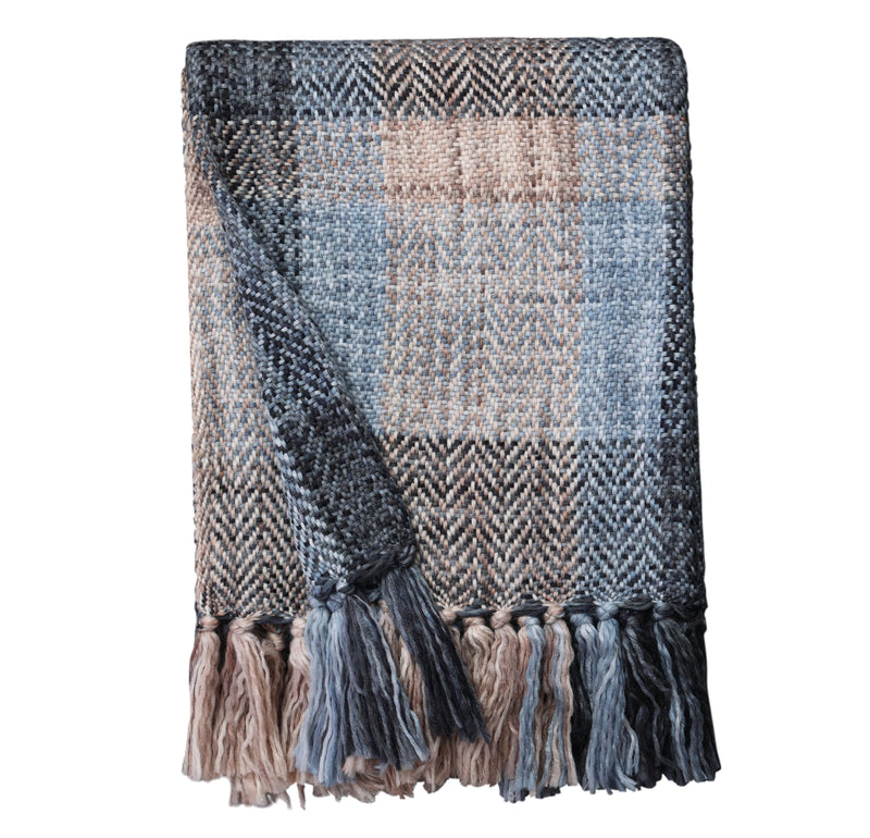 BOWRING - Cortina 50" x 60" Throw, Blue