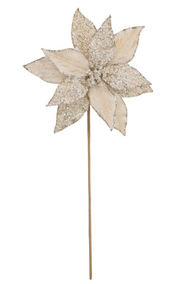 BOWRING - Poinsettia 28x50cm Champagne Microbeads