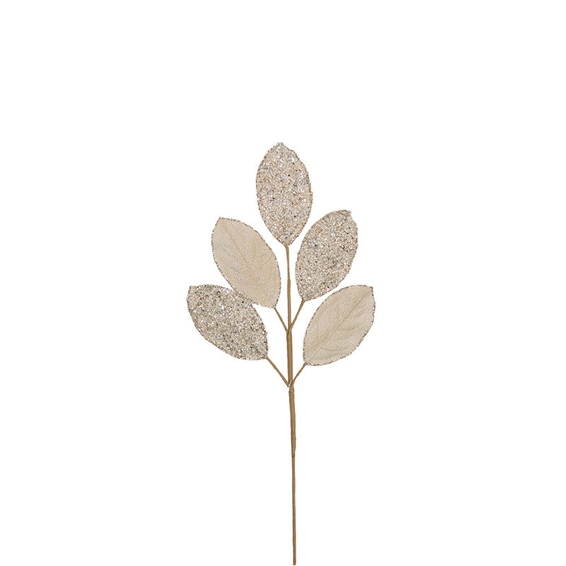 BOWRING - Leaf Stem Champagne Microbeads 63cm