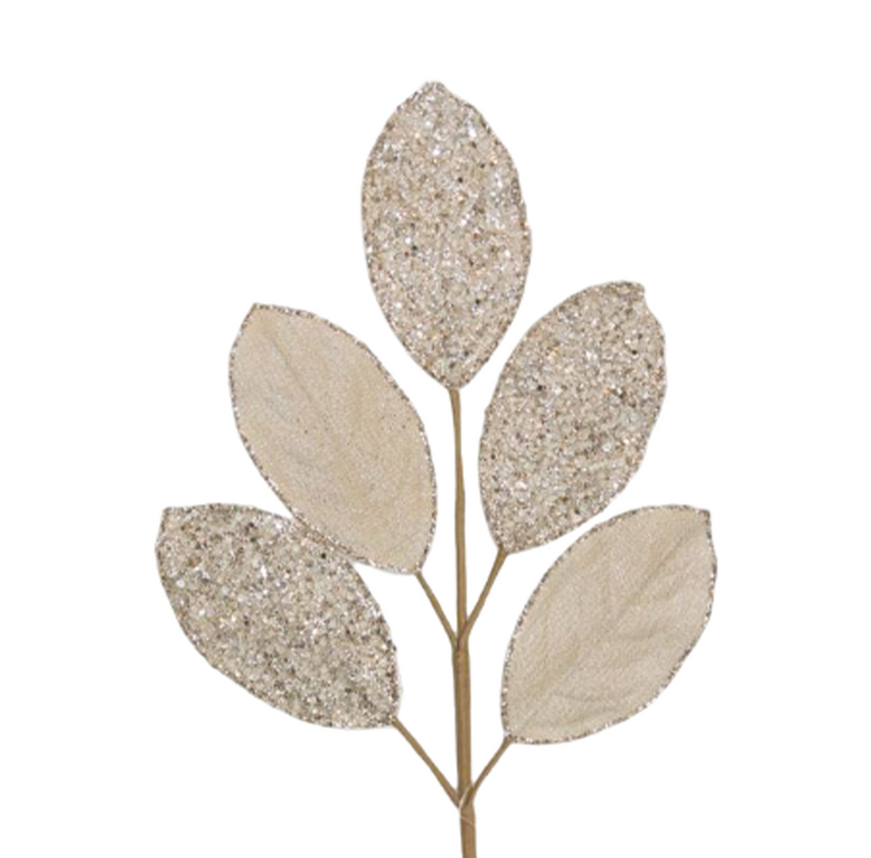 BOWRING - Leaf Stem Champagne Microbeads 63cm